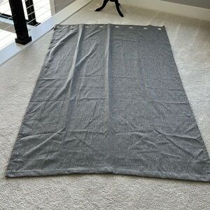 2 gray blackout curtain panels